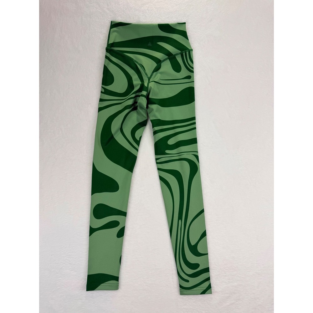 Vitality x Cosmopolitan Green Swirl Psychedelic High Waisted Leggings‎ XS Womens - Picture 7 of 8